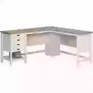 White Shaker Style L Shaped Desk